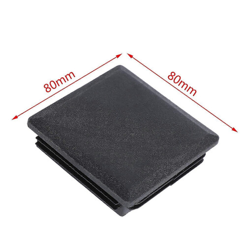 Coprimenti quadrati di plastica 80mm x 80mm Inserti tubi Plug terminale 2 pezzi 1
