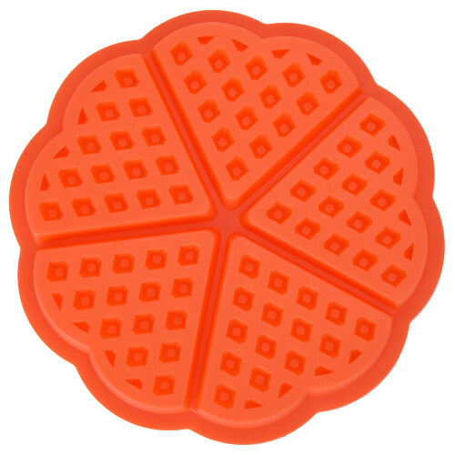 5 Cavity Silicone Waffle Pan Round Non-Stick Bakeware for Breakfast or Snacks 1