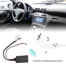 Mercedes Benz 12 Pin Bluetooth Adapter with Aux Cable for Better Sound Quality