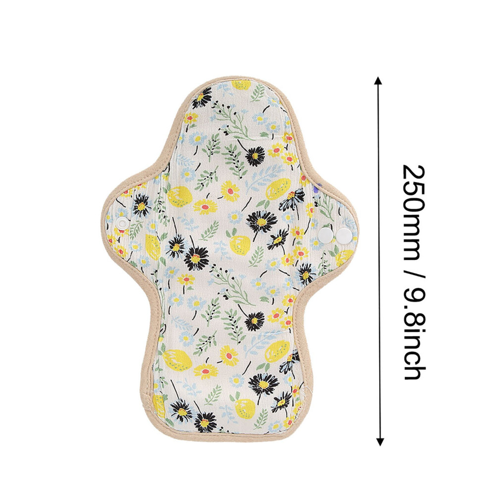Pink Washable Menstrual Pad 250Mm Reusable Organic Cotton Sanitary Napkin
