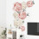 Peony Flower Pattern Wall Sticker 40x60cm Removable Bedroom Decor 3