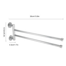 Wall Mount Towel Rack with Rotating Arms, Stainless Steel 13.5x4.3x35cm