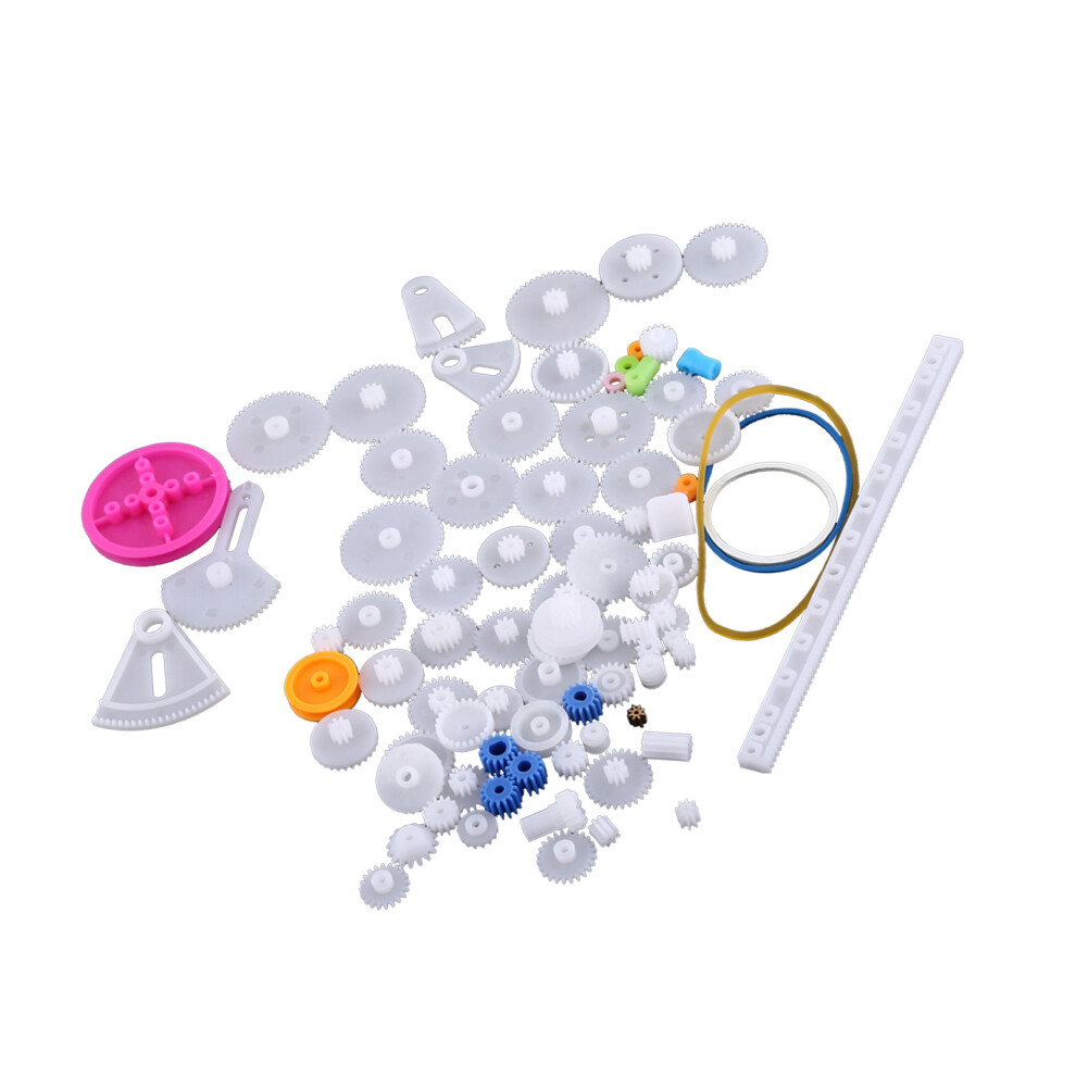 Robot Diy Gear Kit Plastic Pulleys Belts & Worms Crown Gear Set 84 Kinds 8101393134753