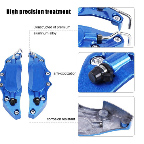 Bremssattel Abdeckung Aluminium Blau 2 Stück 2