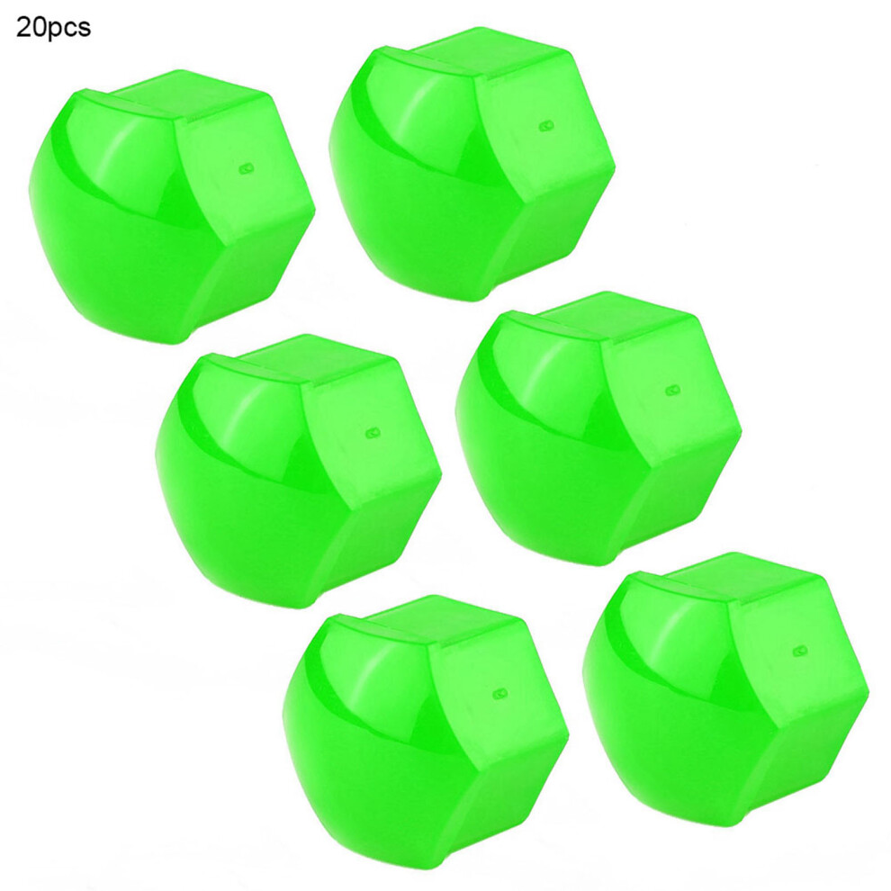 20Pcs Car Wheel Nut Caps 19Mm Auto Rim Bolt Cover Hub Protectors Green 8071393134957