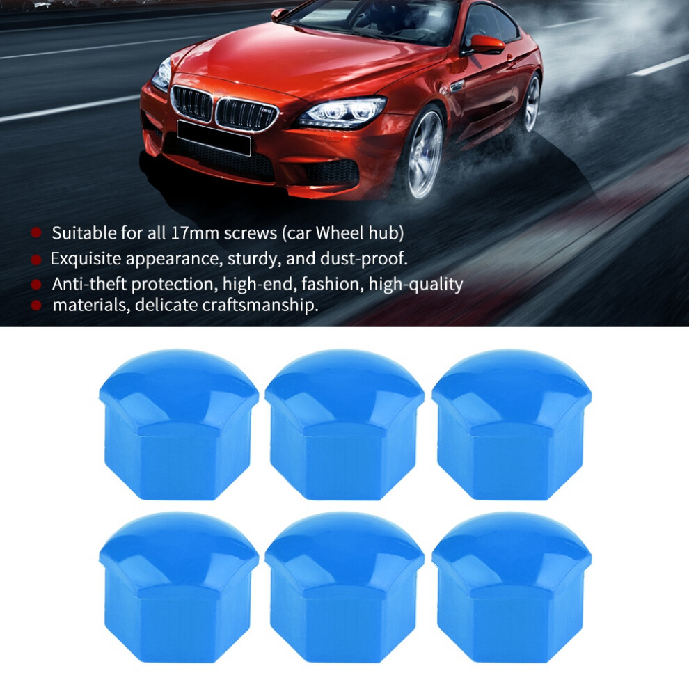 20Pcs 21Mm Wheel Nut Cover Set Auto Hub Screw Protect Anti Theft Caps Blue 4981393134960