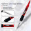 Digital Soldering Iron 80W with on/OFF Switch Adjustable Temperature LCD Ceramic Heater Soldering Tips EU Plug 5