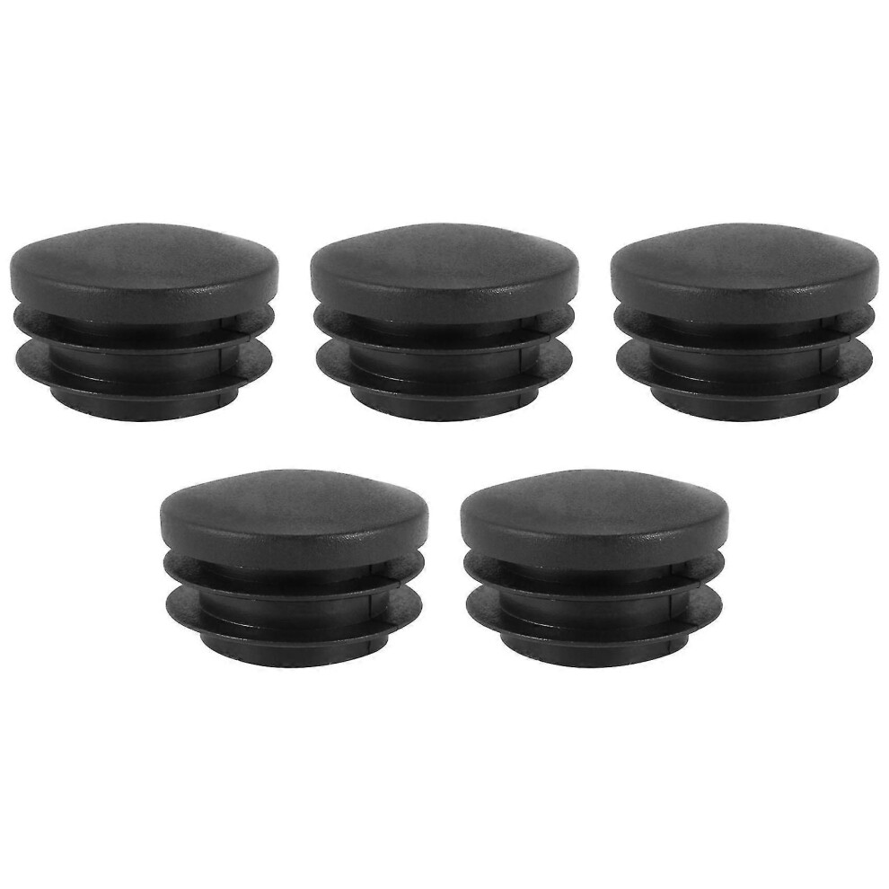 Black Plastic 35Mm Dia Blanking End Caps Round Tube Insert 5 Pcs 6935161791839