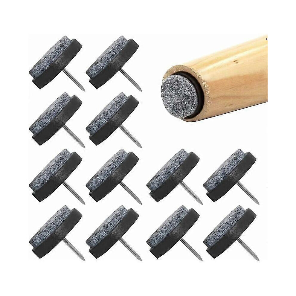 48Pcs Nails Furniture Glides Chair Glide Nails Furniture Felt Chair Protectors For Furniture Chairs Table Leg Protectors (20Mm) 6935161792041