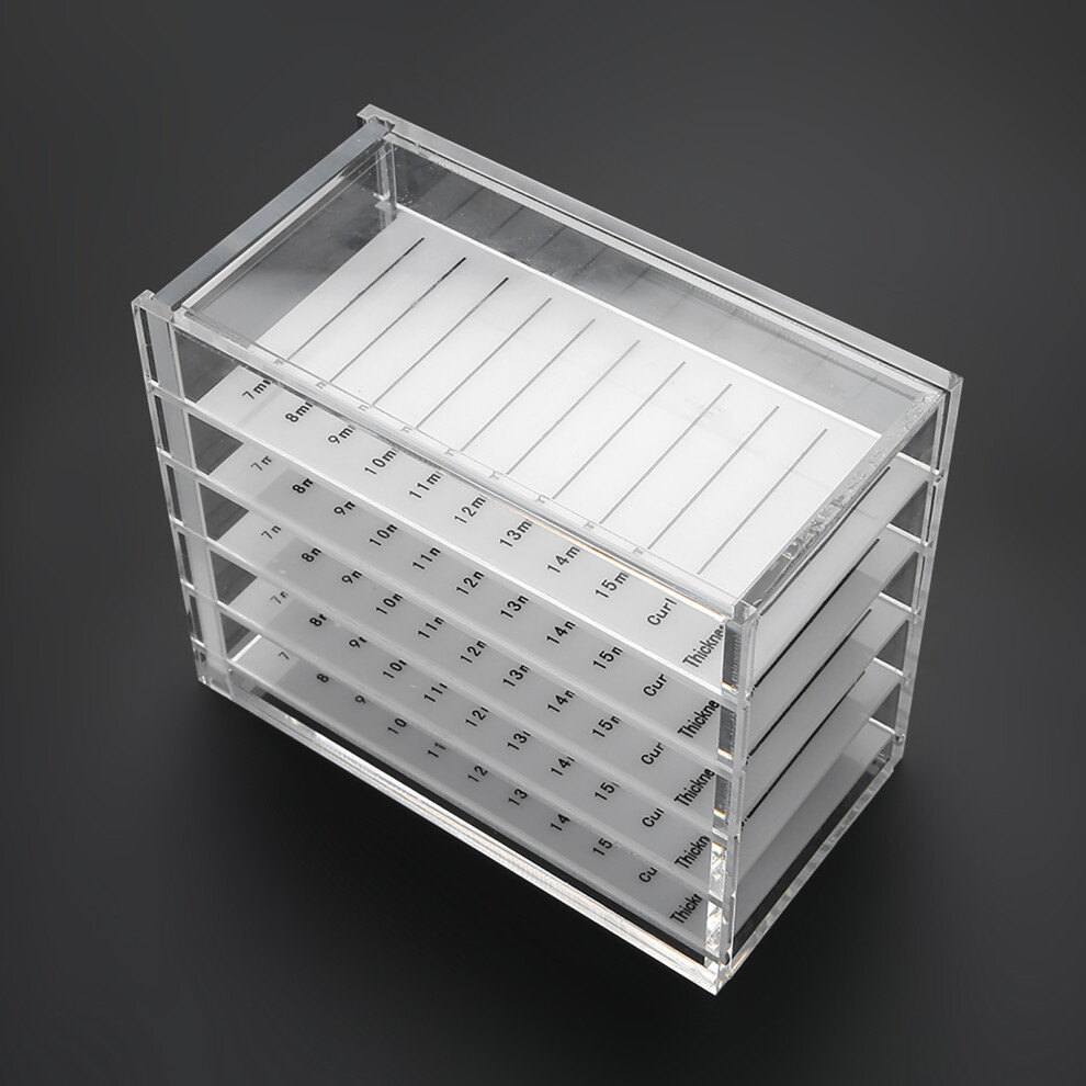 Acrylic Lash Storage Box, 5 Drawers