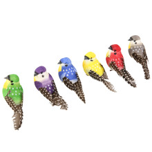 12Pcs Colorful Handmade Foam Artificial Birds for Wedding Garden Home Decor