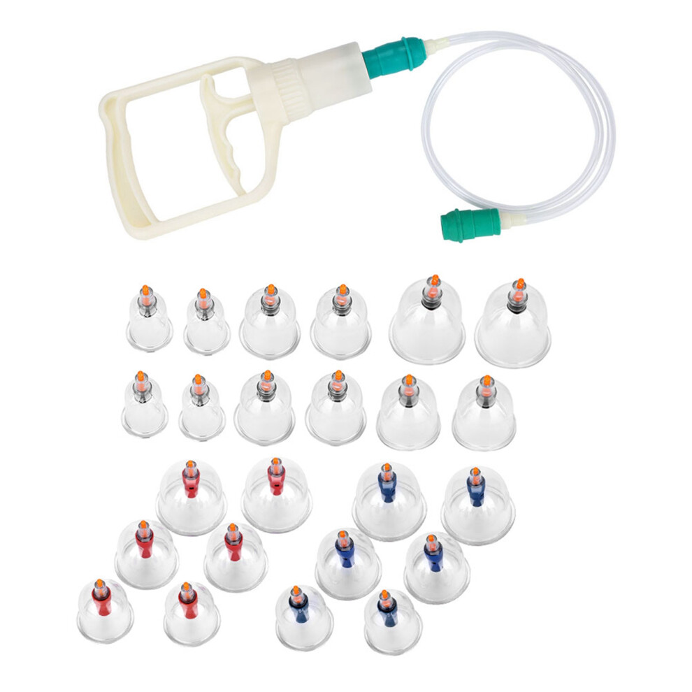 24pcs Chinese Vacuum Cupping Set for Massage Therapy, Safe & Quick