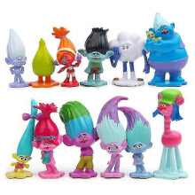 12 Teile Trolle Spielzeuge Mini-Trolle Actionfiguren Spielzeug Trolle Puppenkuchen Dekorationen Dekorationen