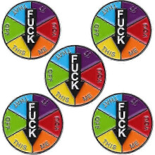 5 peças de Pins de Esmalte da Roda da Sorte, Distintivo de Esmalte Rotativo Engraçado, Broche de Esmalte Girador da Roleta da Sorte, Distint
