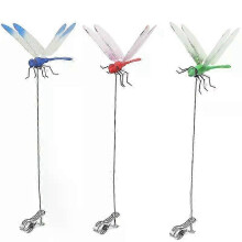 3-8-Pack Simulation Libellenclip Bug Deterrent Realistischer Libellenclip Bug Repellent Clip auf Libelle als Hut für Gartendekoration