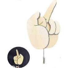Broche de Dedo de Madeira Engraçado, Kit DIY do Pino de Dedo, Prenda de Pinos de Dedo Invertíveis para Mulheres e Homens, Alfinete Interativ