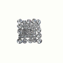 Fashion Women Jewelry Clothes Badge Square Shape Wedding Party Rhinestone Brooch Pin
