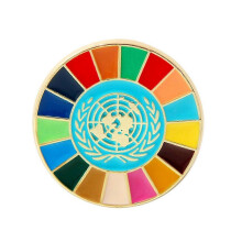 Vereinte Nationen SDGs Regenbogenemaille-Anstecknadel Nachhaltige Entwicklungsziele Reversabzeichen Mehrfarbige Brosche Kleidung Dekoration