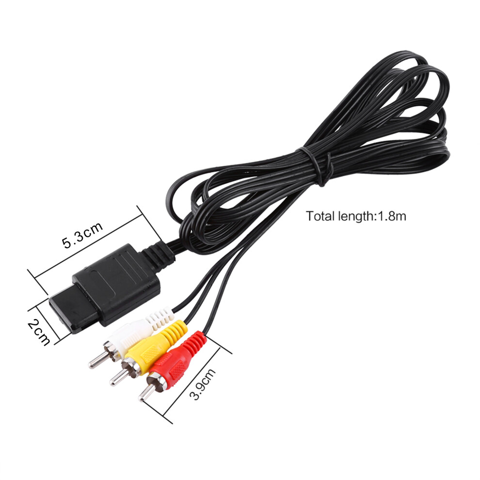 A/V Composite Rca Cable For N64 Gamecube 7055741785993