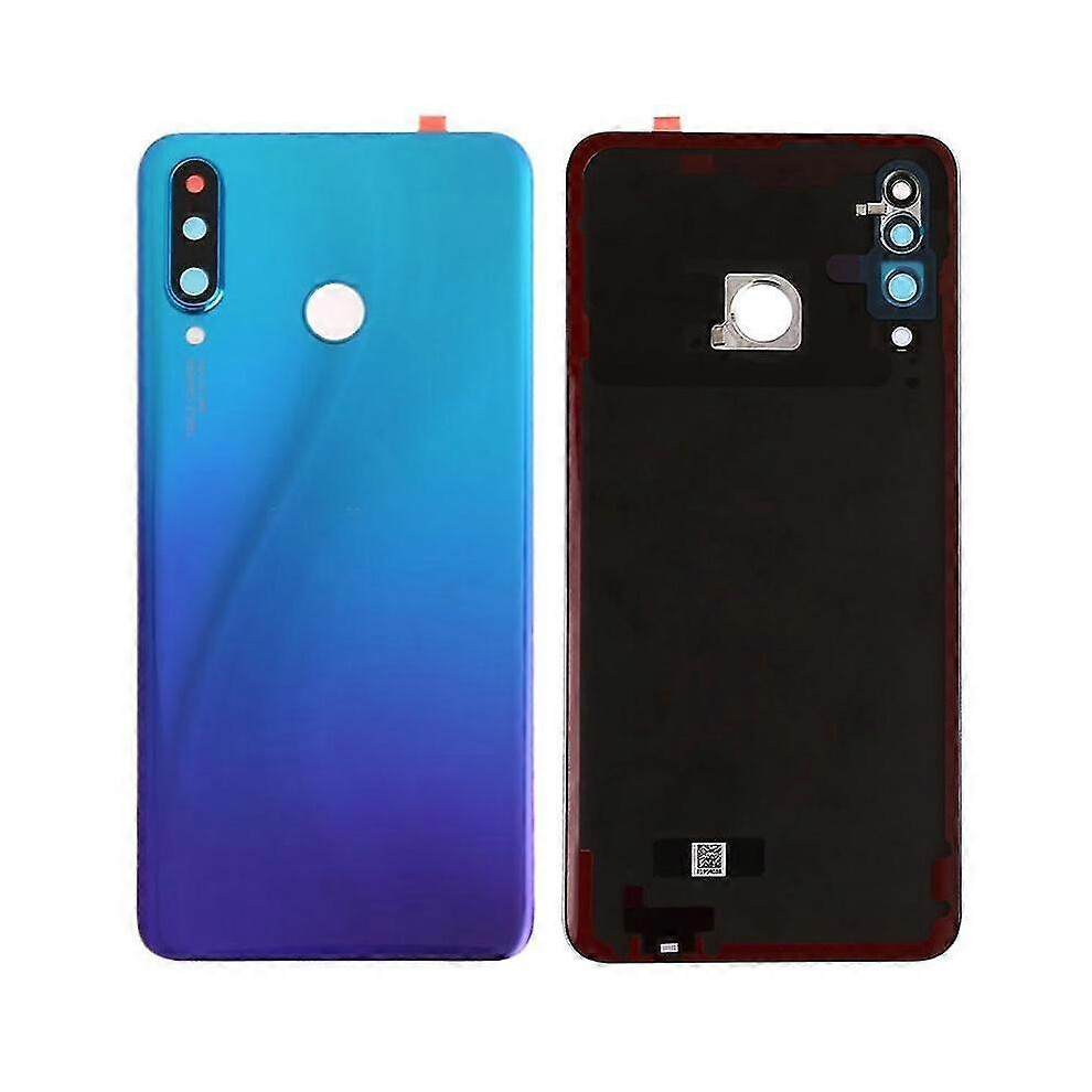 For Huawei P30 Lite (48Mp) Battery Housing With Adhesive Sticker+Camera Lens Cover - White 6935161786439