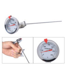 Long 12" Stainless Steel Food Thermometer with Safety Kettle Clip\'