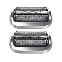 Cabeza de repuesto 74S S7 en pack 2 para afeitadoras Braun S7, cuchillas de acero inoxidable y papel de aluminio de precisión, afeitado suav