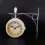 Vintage Double-Side Wall Clock – 21.8cm Metal Silence Decor 1