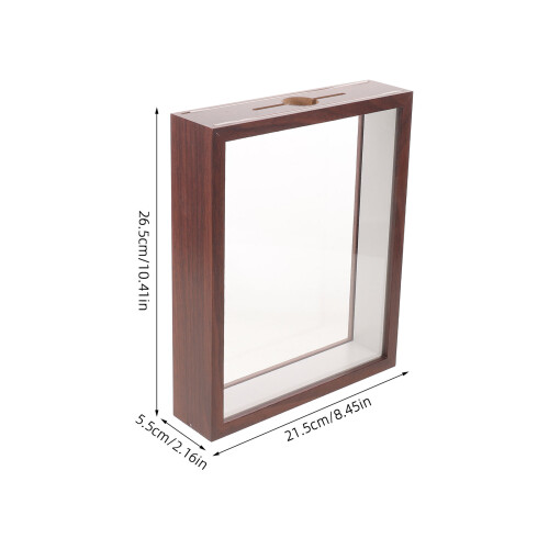 Rustikale Holz Sammelbox Für Mit Acrylglas Fenster 1