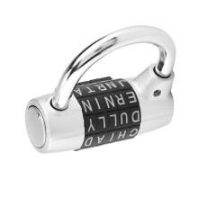 5 Dial Code Combination Lock for Suitcase, Gym, Locker – Black, Silver