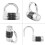 5 Dial Code Combination Lock for Suitcase, Gym, Locker – Black, Silver 10
