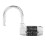 5 Dial Code Combination Lock for Suitcase, Gym, Locker – Black, Silver 15