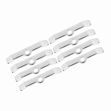 8pcs Silver Chrome Valve Cover Hold-Down Bars for Chevy SBC 283-350