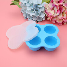 Silicone Egg Steamer Tray 4 Holes Food Grade Steaming Kitchen Tool Blue