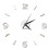 Silver Acrylic Mirror Wall Clock Sticker 60x60cm DIY Wall Decor 2