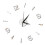 Silver Acrylic Mirror Wall Clock Sticker 60x60cm DIY Wall Decor 3