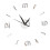Silver Acrylic Mirror Wall Clock Sticker 60x60cm DIY Wall Decor 4