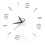 Modern Wall Clock Sticker Acrylic Mirror 60x60cm Silver 9