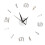 Silver Acrylic Mirror Wall Clock Sticker 60x60cm DIY Wall Decor 6