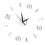 Silver Acrylic Mirror Wall Clock Sticker 60x60cm DIY Wall Decor 9
