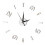 Silver Acrylic Mirror Wall Clock Sticker 60x60cm DIY Wall Decor 11