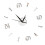 Modern Wall Clock Sticker Acrylic Mirror 60x60cm Silver 7