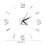 Modern Wall Clock Sticker Acrylic Mirror 60x60cm Silver 1