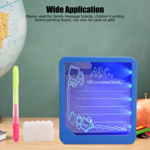 LED Writing Board for Kids, 20x23cm Blue Drawing Tablet 2