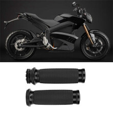 Motorbike Handgrip 25mm Aluminum Rubber Handlebar Cover Non Slip Black