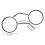 Pair 8mm Round Motorcycle Rearview Mirrors, Iron, Plating, Adjustable 3