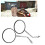 Pair 8mm Round Motorcycle Rearview Mirrors, Iron, Plating, Adjustable 5