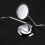 Pair 8mm Round Motorcycle Rearview Mirrors, Iron, Plating, Adjustable 8