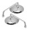 Pair 8mm Round Motorcycle Rearview Mirrors - Adjustable, Durable Iron 9