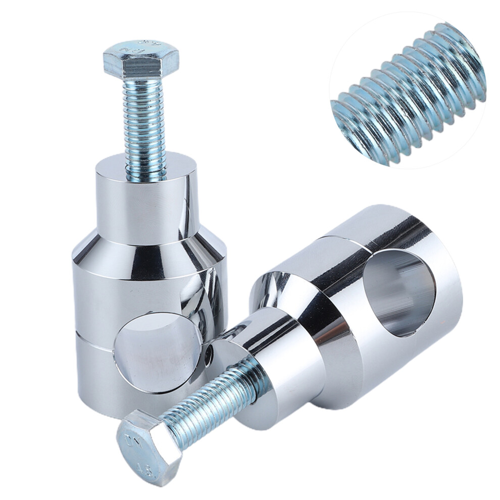 Motorcycle Handlebar Riser Clamp 25Mm/1.0In Chrome Mount For Cruiser Bike 4941393221459
