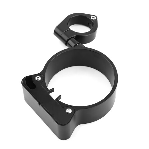 CNC Aluminium Speedometer Relocation Bracket for Sportster 39mm Fork Black 2